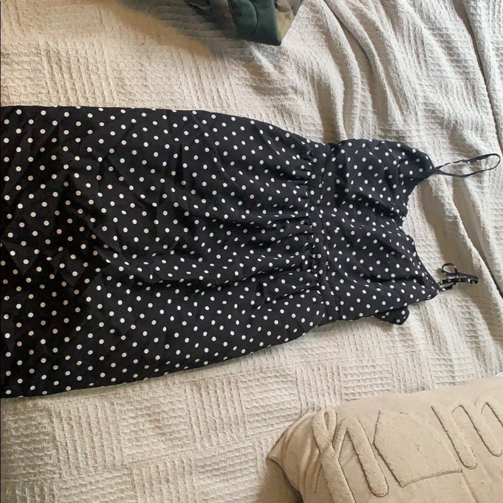 J crew mini black polka dot dress